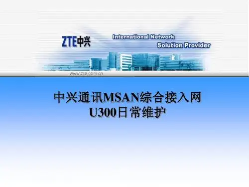综合接入网培训-U300日常维护