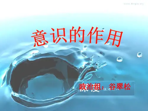 人教版高中政治必修四5.2意识的作用课件