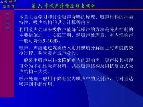 吸声降噪原理与设计