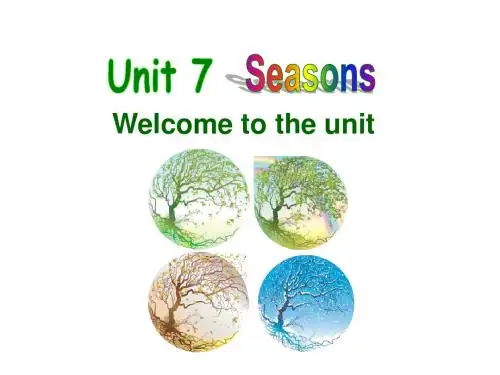 牛津译林版8A Unit7 SeasonsWelcome to the unit(共31张PPT)
