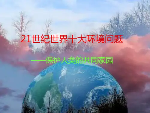 关于21世纪世界十大环境问题