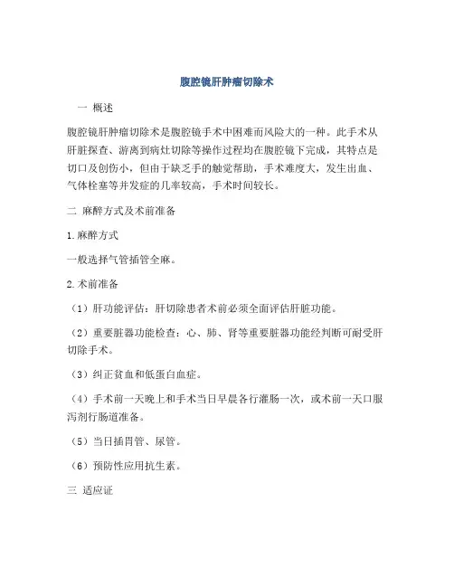 腹腔镜肝肿瘤切除术