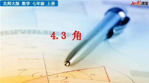 4.3 角  (2020秋 北师大版 七年级上册数学  教学课件PPT)