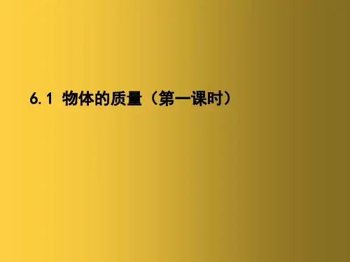 苏科初中物理八下《6.1物体的质量》PPT课件  (2篇) 