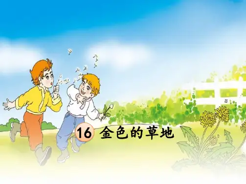三年级语文上册第16课《金色的草地》PPT课件