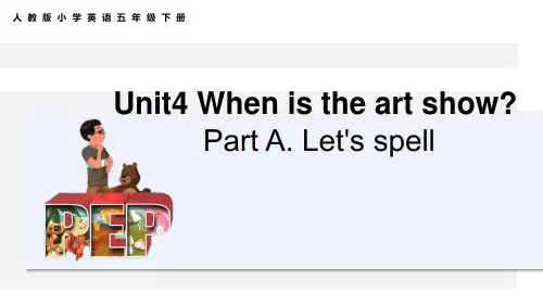 人教PEP版小学英语五年级下册Unit 4 PartA Let's spell 课件