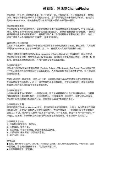 碎石器：珍珠草ChancaPiedra