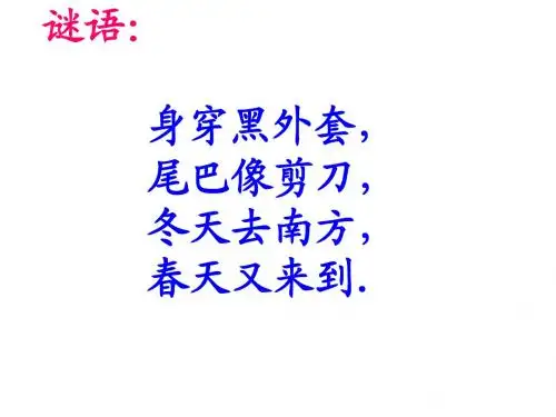 新苏教版语文四年级下册燕子 PPT课件
