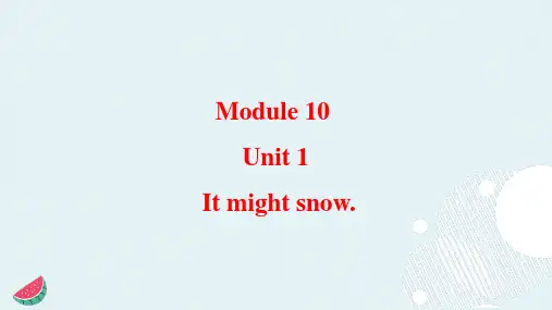 It might snow课件+音频(共34张PPT) 外研版八年级上册