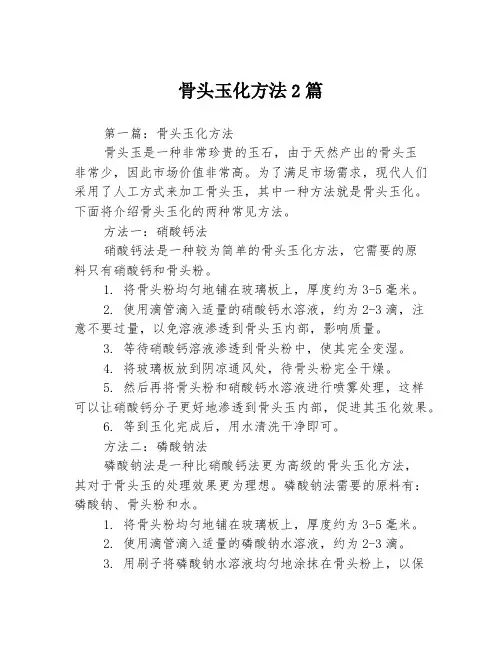 骨头玉化方法2篇