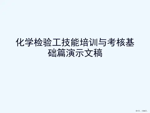 化学检验工技能培训与考核基础篇演示文稿