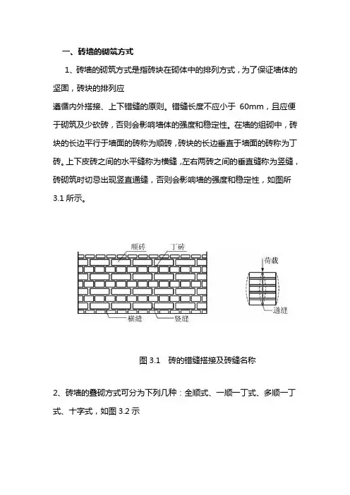 砌筑工程(二)-砌体施工