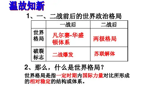 第21课 冷战后的世界格局(课件)2024-2025学年度九年级下学期部编版历史