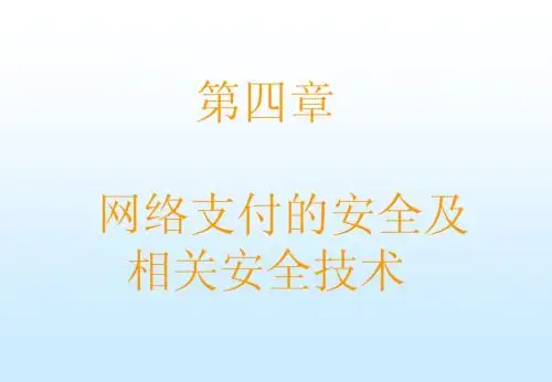 第四章网络支付的安全及相关安全技术