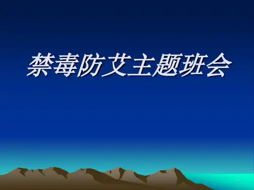 禁毒防艾主题班会ppt课件