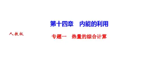 人教版九年级物理上册作业课件 第十四章 内能的利用 专题一 热量的综合计算