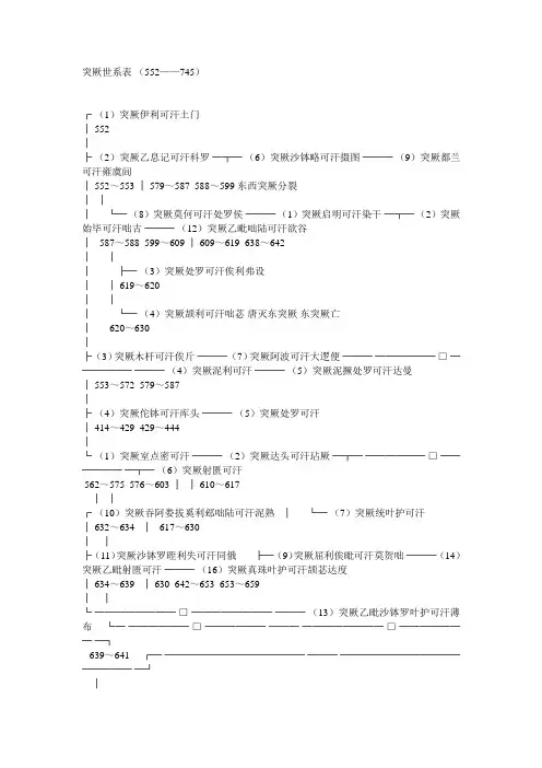 突厥世系