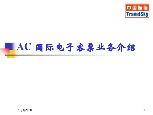国际电子客票业务介绍精选 课件