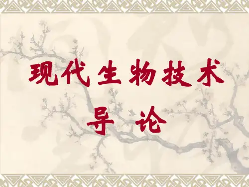 现代生物技术 ppt课件
