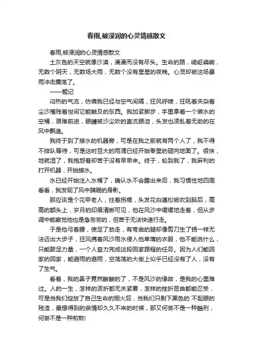 春雨,被浸润的心灵情感散文