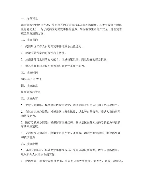 旅游景点应急预案演练方案