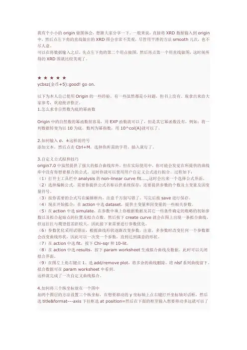 origin做图体会