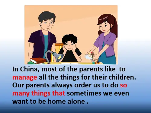 外研社英语九年级上册Module 4 Home alone Unit 2