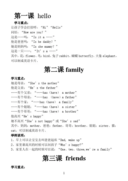 迪斯尼神奇英语施教计划(1-15课)