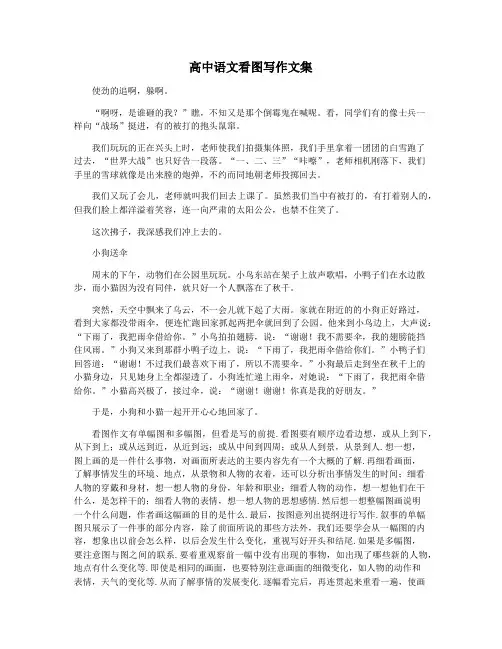 高中语文看图写作文集