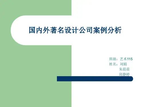 国内外著名设计公司案例分析(精)