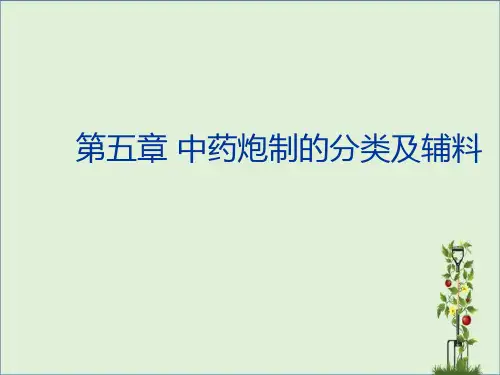 中药炮制的分类及辅料本