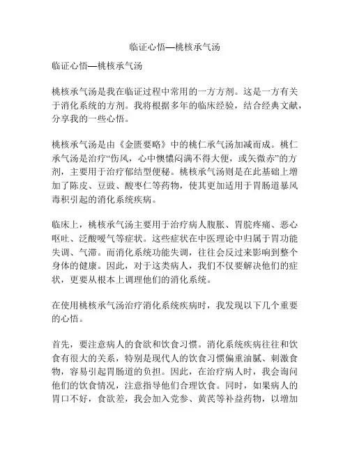 临证心悟—桃核承气汤 