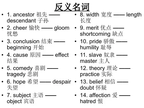 反义名词