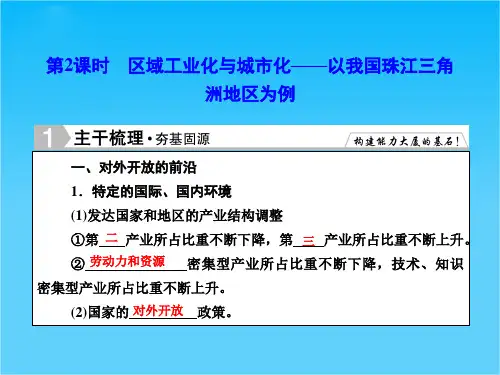 【优化探究】高考地理总复习 15.2区域工业化与城市化-以我国珠江三角洲地区为例课件