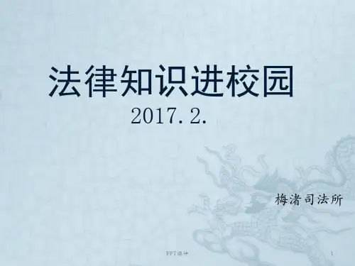法律知识进校园---法制宣传讲座  ppt课件