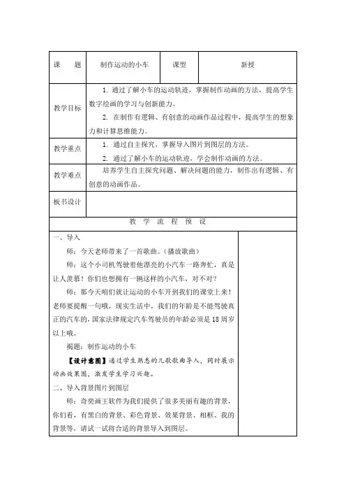制作运动的小车