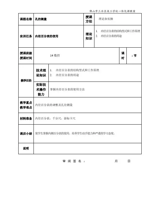 孔的测量