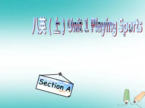 仁爱版八年级上册英语Unit1 Topic 3 Section A 课件
