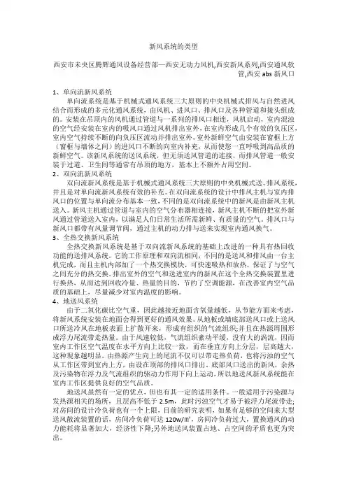 新风系统的类型