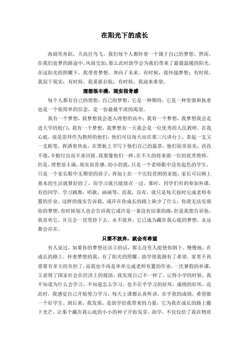 在阳光下的成长