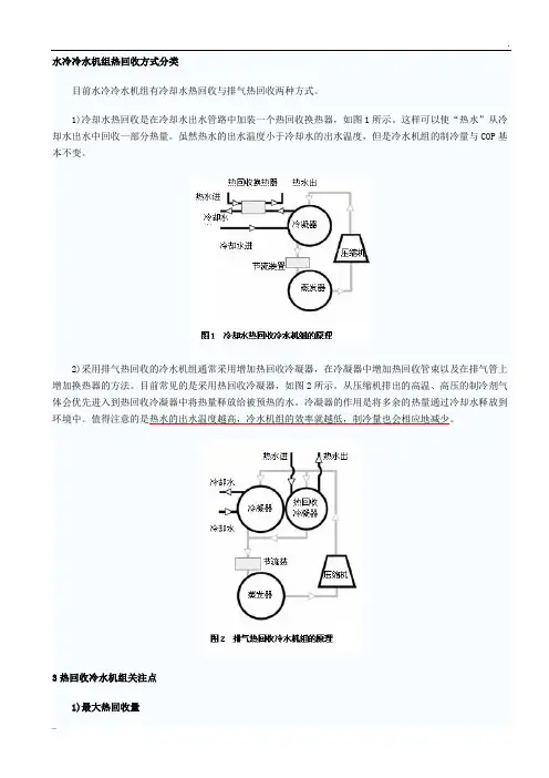 水冷冷水机组热回收介绍