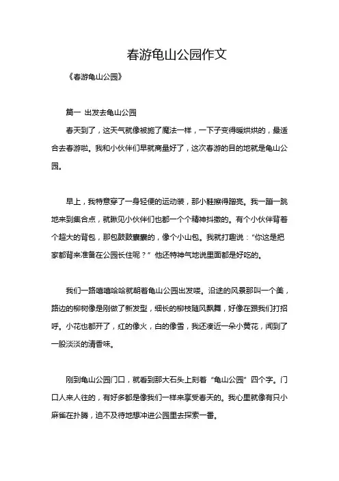 春游龟山公园作文