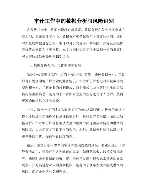 审计工作中的数据分析与风险识别