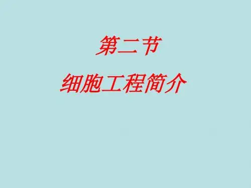 最新高三生物专题复习精品课件细胞工程