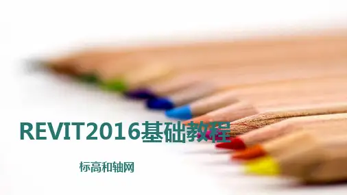 REVIT2016基础教程-标高轴网
