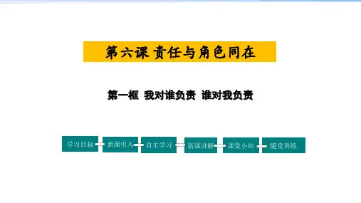 人教版八年级道德与法治上册第3单元 我对谁负责 谁对我负责