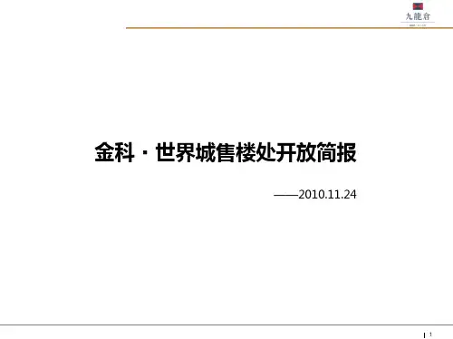 金科世界城售楼处开放简报
