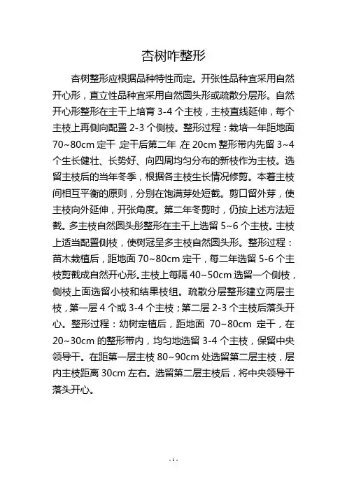 杏树咋整形          