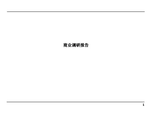 天津市商业调研报告
