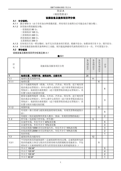 中华人民共和国星级酒店评定标准